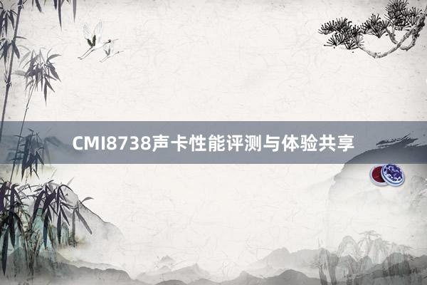 CMI8738声卡性能评测与体验共享